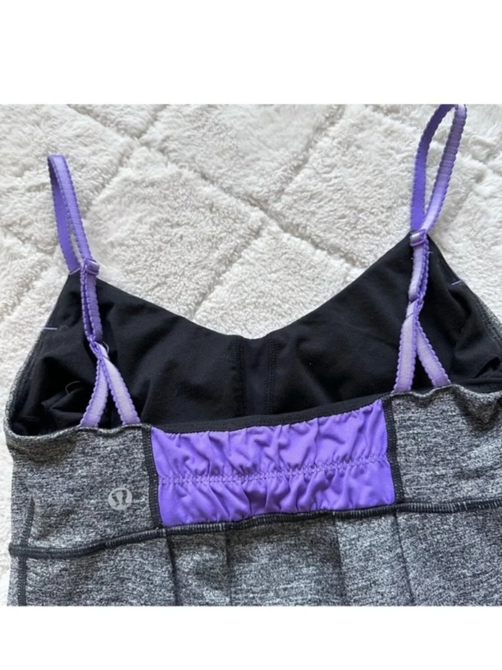 Lululemon | Gray and Purple Yogi Dance Tank Top | Size 6